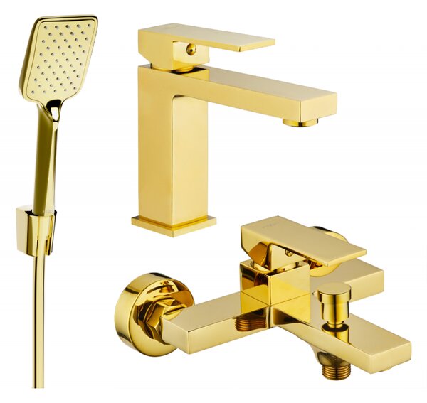 Mexen Uno R62 fürdőkád készlet, arany - 71403R62-50