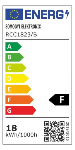 HOME RCC1823B LED-es fali/mennyezeti lámpa, 1850 lumen, választható színhőmérséklet, beltéri kivitel, fekete