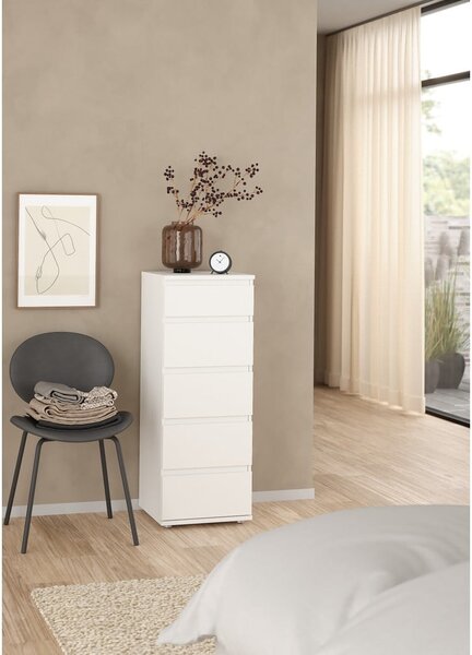 Fehér magas komód 40x107 cm Nova – Tvilum
