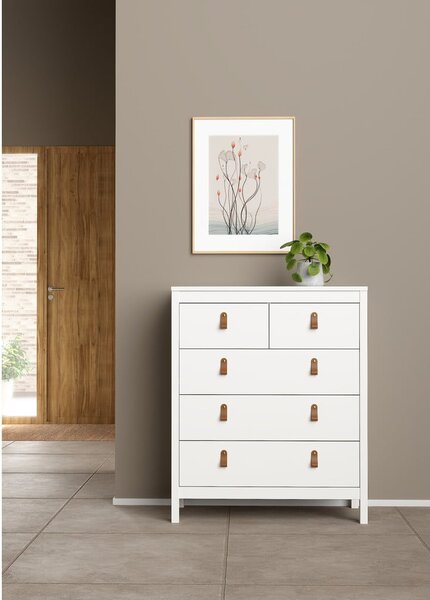 Fehér magas komód 82x99 cm Madrid – Tvilum