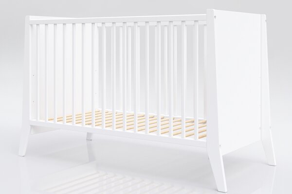 Cosmo gyerekágy 120x60 - fehér 120 x 60 cm rácsos babaágy tároló nélkül