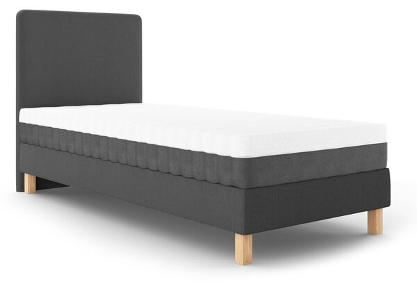 Lotus sötétszürke egyszemélyes ágy, 90 x 200 cm - Mazzini Sofas