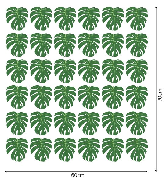 PIPPER. Textil falmatrica "Monstera levelek"