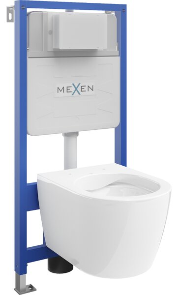 Mexen Carmen WC falonba építhető készlet Fenix Slim WC csészével, fehér fényes - 6103388XX00