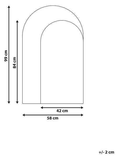 Falitükör PIGNY 58 cm 99 cm Barna