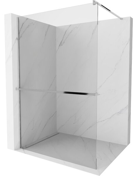 Mexen Kioto+ zuhanyfal polccal Walk-in 80 x 200 cm, átlátszó, króm - 800-080-121-01-00