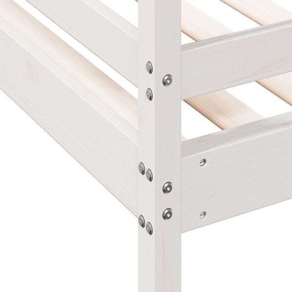 VidaXL fehér tömör fenyőfa emeletes ágy 90 x 200/140 x 200 cm
