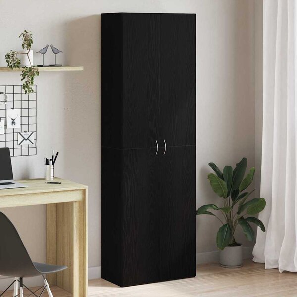 Irodai szekrény Fekete tölgy 60 x 32 x 190 cm Szerelt Fa