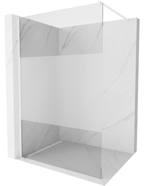 Mexen Kioto, Walk-In zuhany paraván 70 x 200 cm, 8mm átlátszó / jegesedés üveg, fehér profil, 800-070-101-20-35