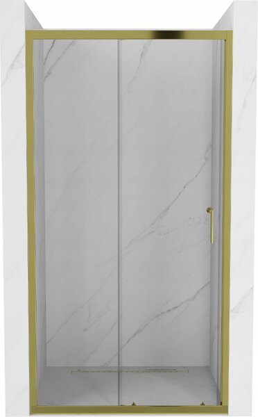 Mexen Apia, nyílásba tolóajtó 90 x 190 cm, 5 mm átlátszó üveg, arany profil, 845-090-000-50-00