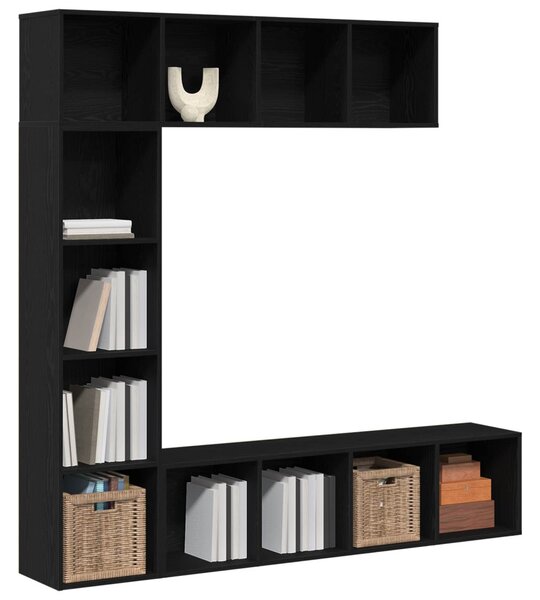 Könyvespolc 12 szintes 3 db 36 x 30 x 143 cm Szerelt Fa
