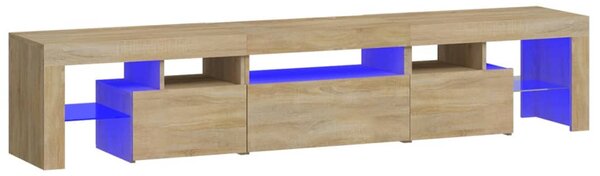 Sonoma tölgy színű TV-szekrény LED-lámpákkal 200x36,5x40 cm