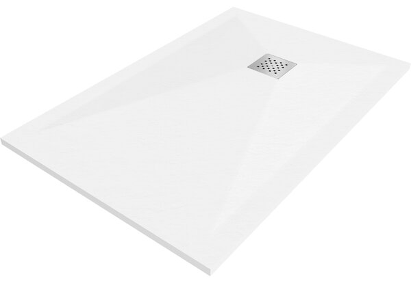 Mexen Stone+ kompozit zuhanytálca téglalap alakú, 80 x 70 cm, fehér - 44107080