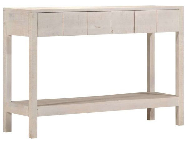 VidaXL Mangófa Tálalóasztal - Fehér - 110x35x75 cm