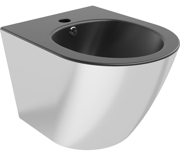 Mexen Lena, függő bidé 480x370x325 mm, fekete matt - ezüst, 35224874
