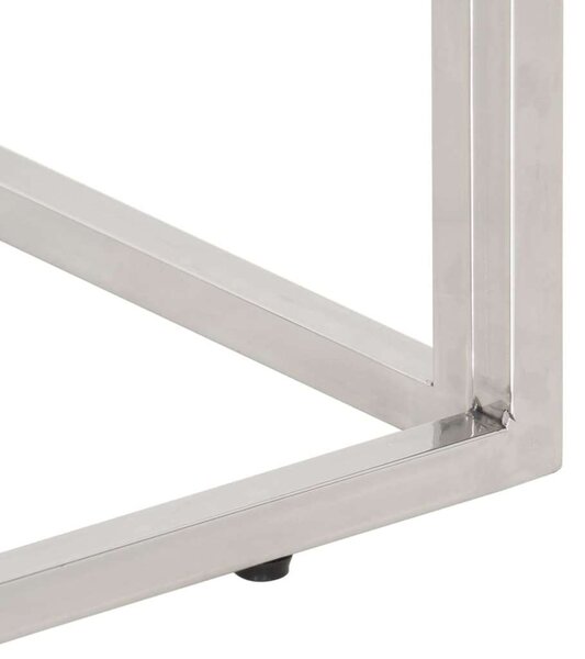 VidaXL Dohányzóasztal - Üveg és Rozsdamentes Acél - 110x45x45 cm