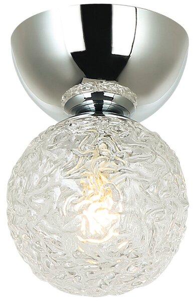 Glamour mennyezeti lámpa, texturált üveg (Sylia)