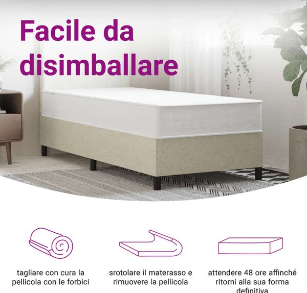 VidaXL közepes keménységű zsebrugós matrac 90 x 200 cm