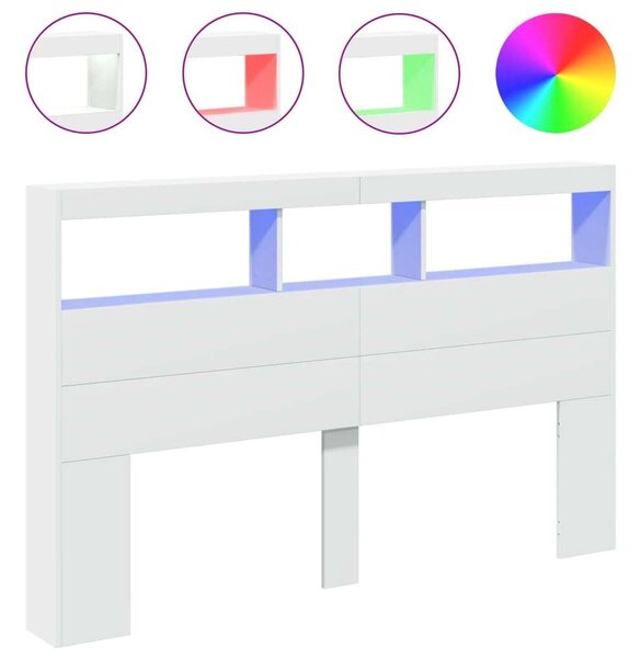 VidaXL Áthidalószekrény - LED - Fehér - 160cm