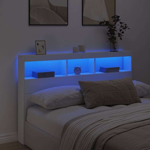 VidaXL Áthidalószekrény - LED - Fehér - 160cm