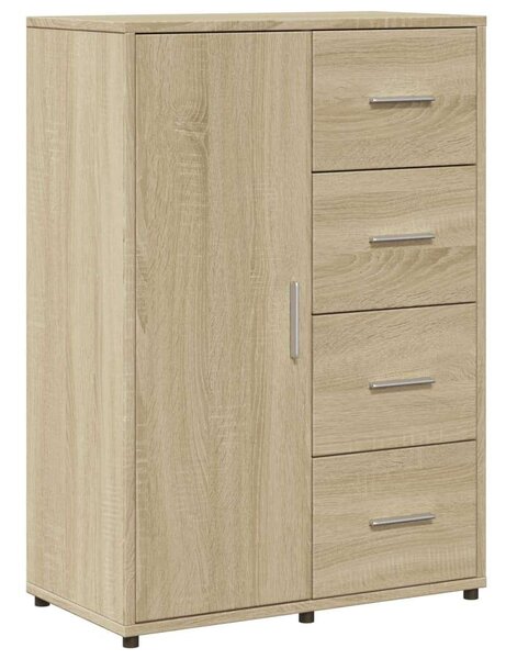 VidaXL Sonoma Tölgy Fa Tálalóasztal - 4 Fiók, Szekrény - 60x31x84 cm
