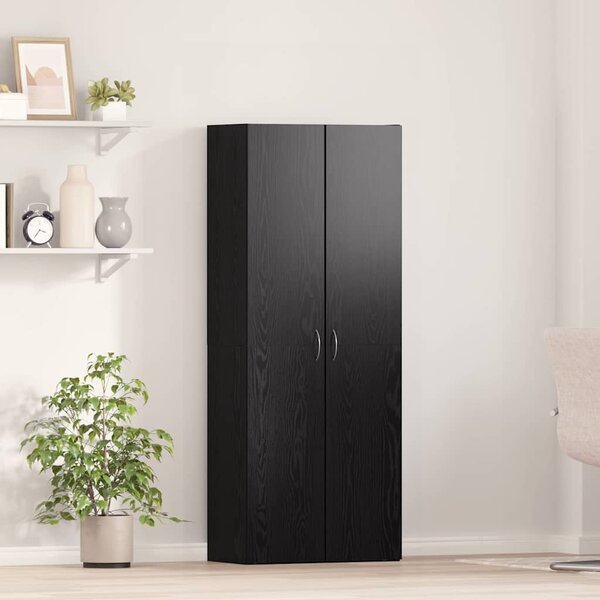 Irodai szekrény Fekete tölgy 60 x 32 x 152,5 cm Szerelt Fa