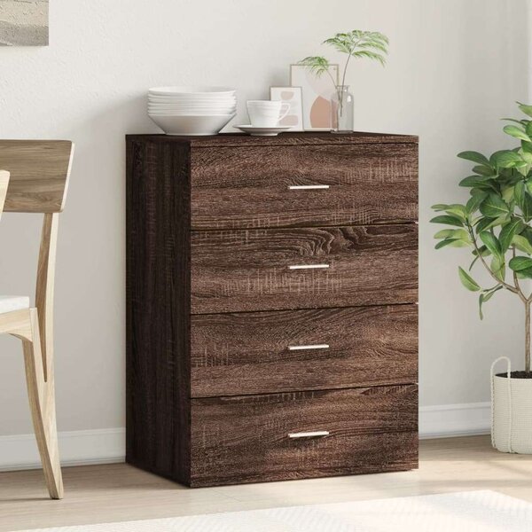 VidaXL barna tölgy színű szerelt fa tálalószekrény 60 x 39 x 80 cm