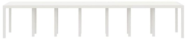 Kerti Asztal Fehér 400 x 100 x 73 cm polirattan