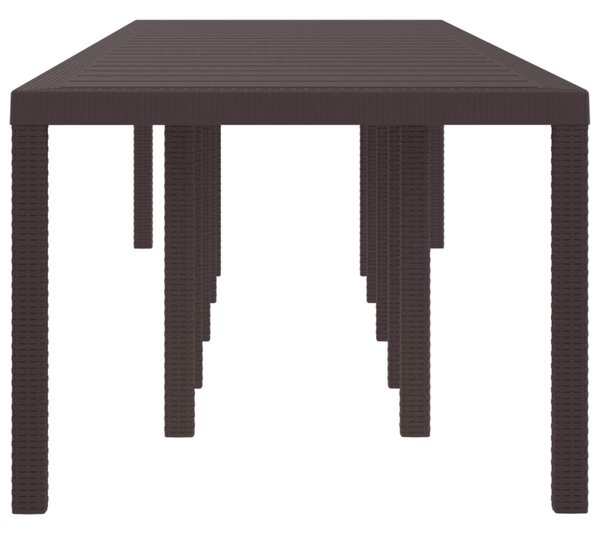 Kerti Asztal Barna 350 x 100 x 74 cm polirattan