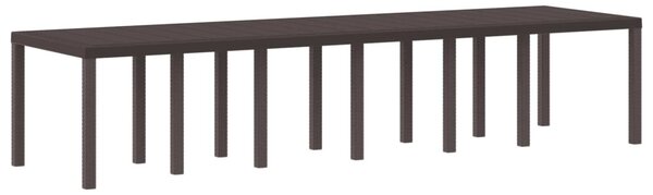 Kerti Asztal Barna 350 x 100 x 74 cm polirattan