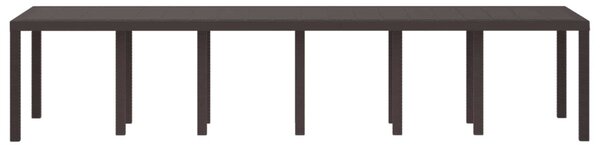 Kerti Asztal Barna 350 x 100 x 74 cm polirattan