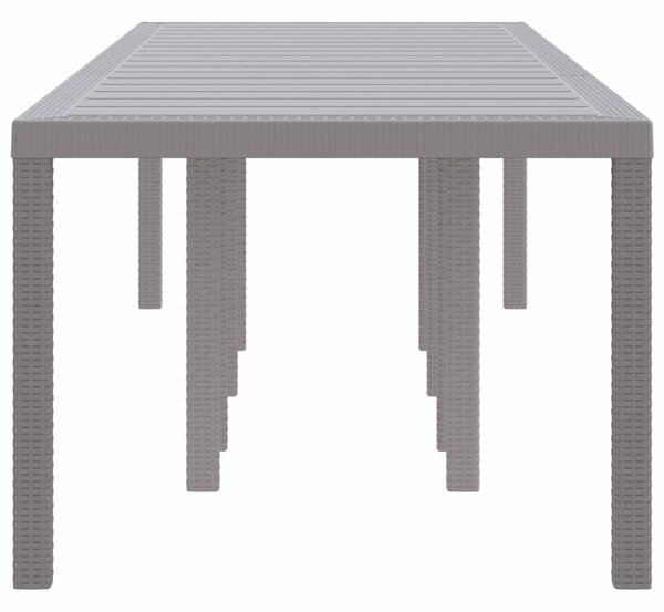 Kerti Asztal Világosszürke 300 x 100 x 73 cm polirattan