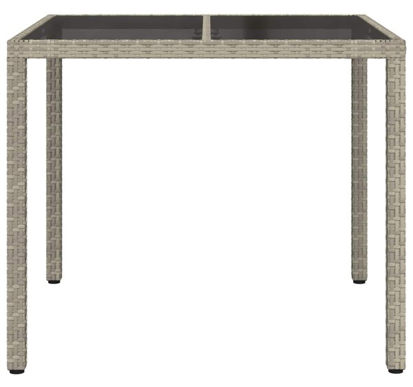 Kerti Asztal Szürke 90 x 90 x 75 cm polirattan