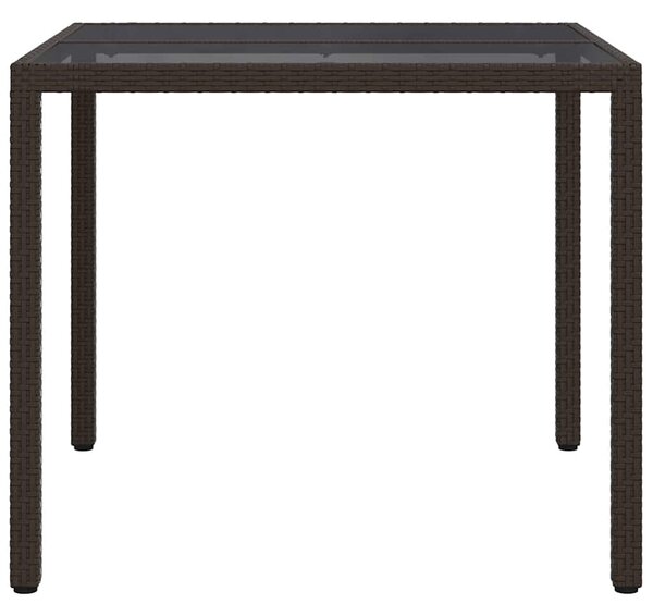 Kerti Asztal Barna 90 x 90 x 75 cm polirattan