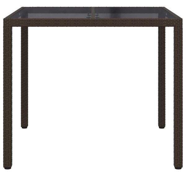 Kerti Asztal Barna 90 x 90 x 75 cm polirattan