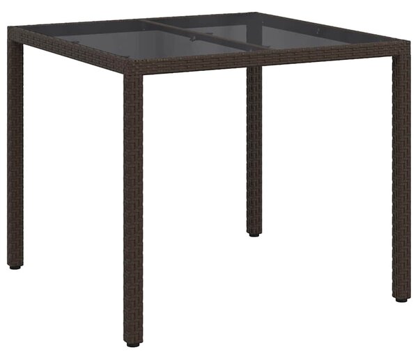 Kerti Asztal Barna 90 x 90 x 75 cm polirattan