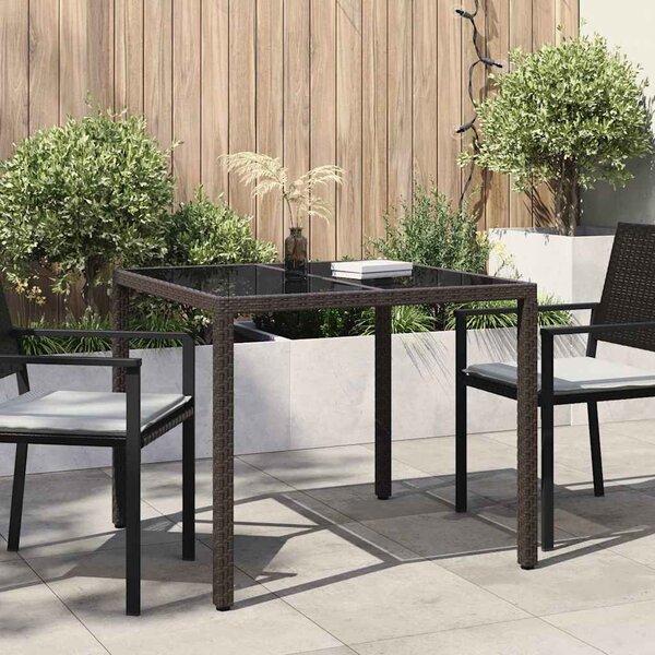 Kerti Asztal Barna 90 x 90 x 75 cm polirattan
