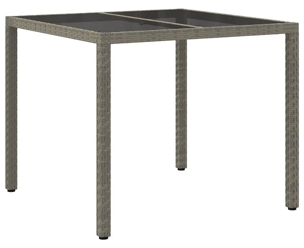 Kerti Asztal Szürke 90 x 90 x 75 cm polirattan
