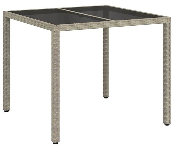 Kerti Asztal Szürke 90 x 90 x 75 cm polirattan