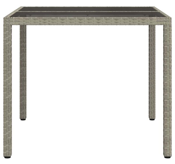 Kerti Asztal Szürke 90 x 90 x 75 cm polirattan