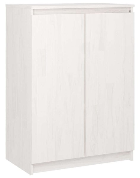 VIDAXL - Fehér Fenyőfa Tálalószekrény - 60x36x84 cm