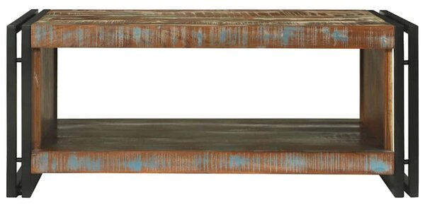 Dohányzóasztal 90 x 50 x 38 cm Szilárd Újrahasznosított Fa