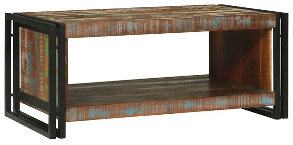 Dohányzóasztal 90 x 50 x 38 cm Szilárd Újrahasznosított Fa