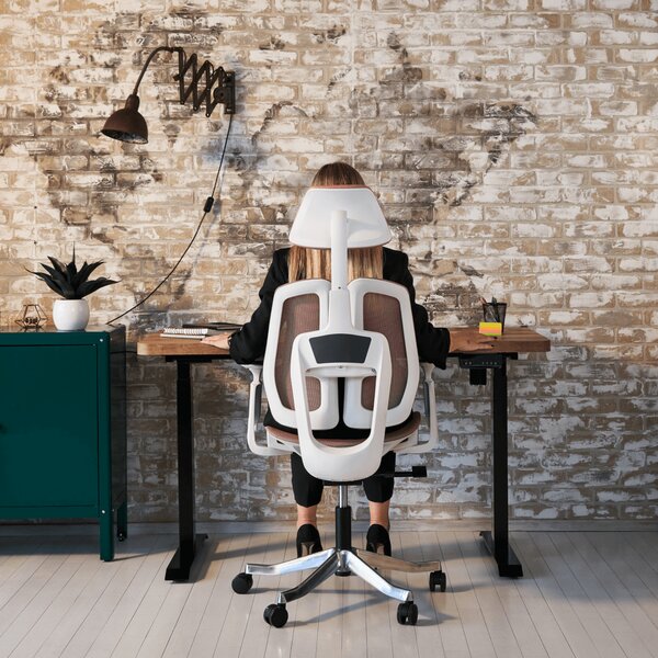 Ergonomikus irodai szék Liftor Active, piros (textil + háló)