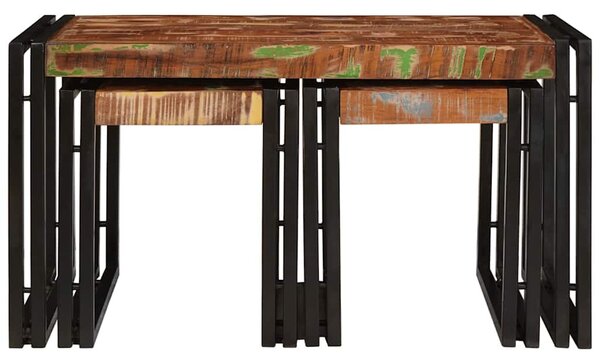 Fészekasztal 3 db Barna és fekete 82 x 40 x 45 cm
