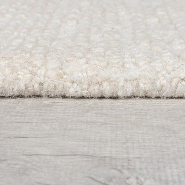Elefántcsont színű kézi szövésű gyapjú szőnyeg 120x170 cm Harris Boucle – Flair Rugs