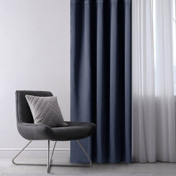 Sötétkék dimout (részleges sötétítő) függöny 140x175 cm Kierra – Restilo