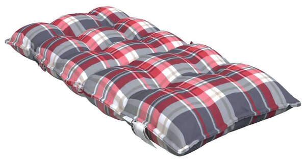 Székpárna szett - 6 db alacsony háttámlás, piros kockás