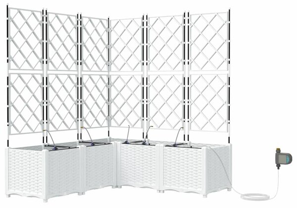 Kerti cserép 5 db Fehér 120 x 120 x 142 cm PP