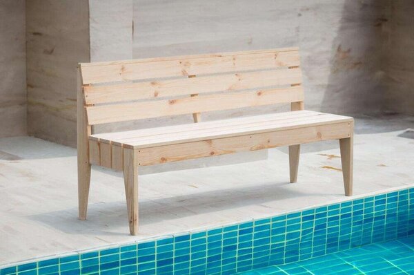 ROJAPLAST Fenyőfa Kerti Pad - Natúr - 150x50 cm